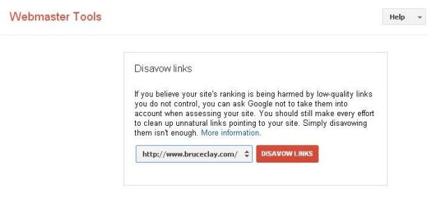 Google Disavow Links tool