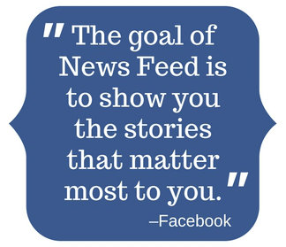 The goal of News Feed quoted