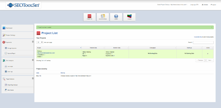 SEOToolSet Lite Suite Interface