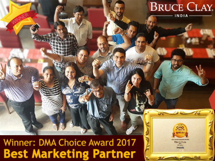 Bruce Clay India team celebrates its award