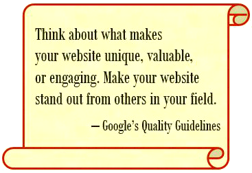 Google Quality Guidelines Quote