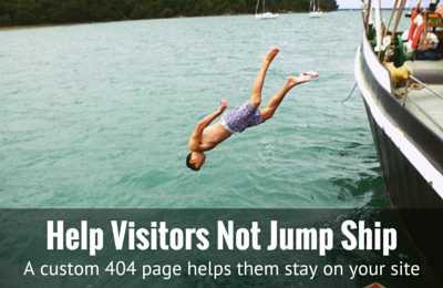 Help visitors not jump ship