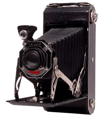 Vintage camera symbolizing visibility