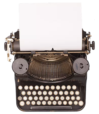Typewriter representing content