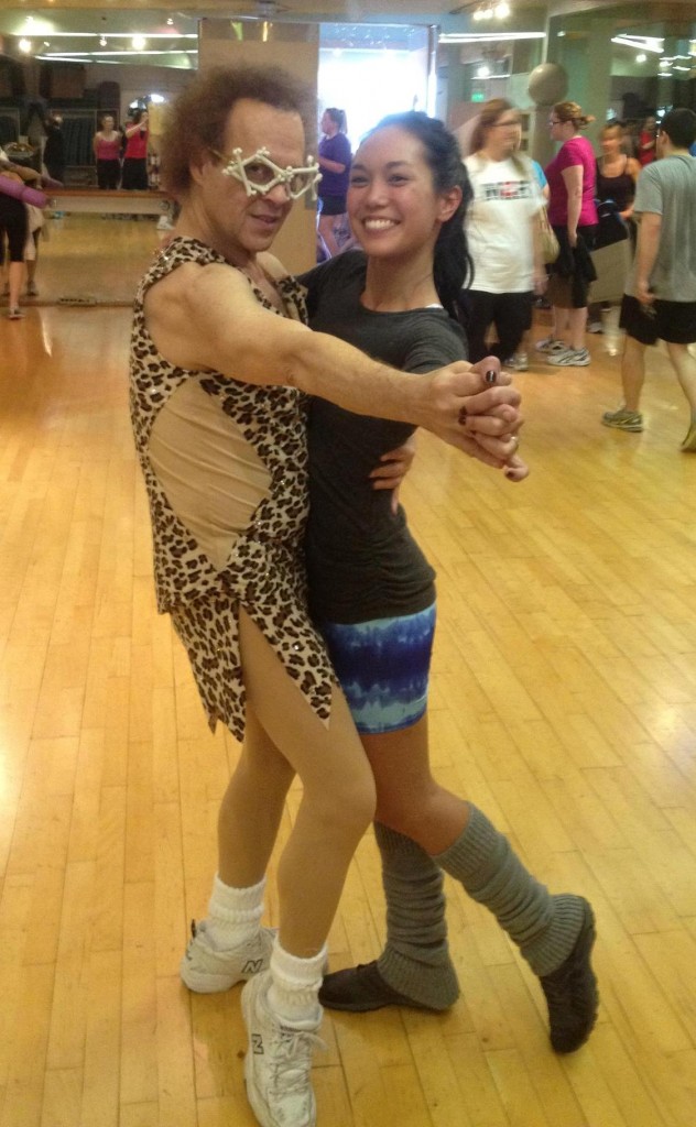 RichardSimmonsVirginiaNusseyDancing Richard Simmons takes Virginia for a twirl