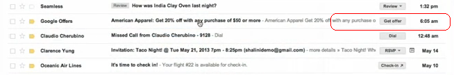One Click Action button in an email subject line One Click Action button in an email subject line