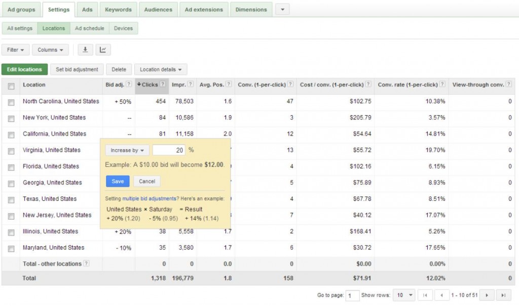 Setting up geo-targeting - Step 2