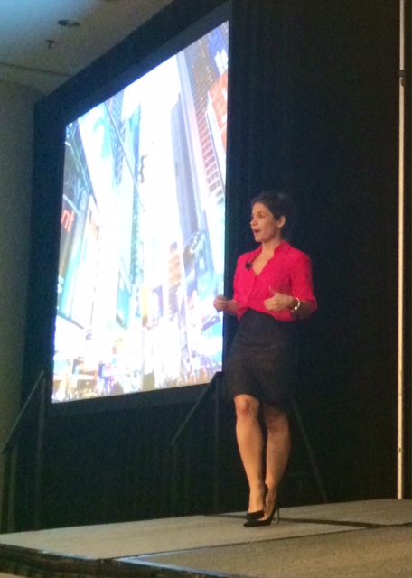 Joanna Lord on stage at SMX East 2014 Summit