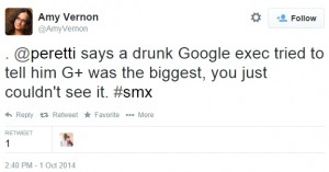 Tweet by Amy Vernon