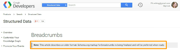 google-breadcrumb-documentation