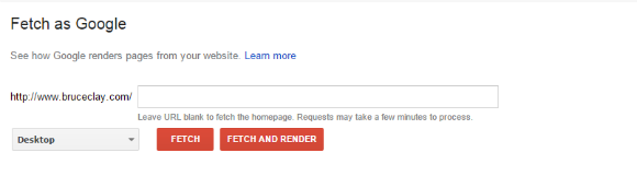 Fetch as Google Tool 
