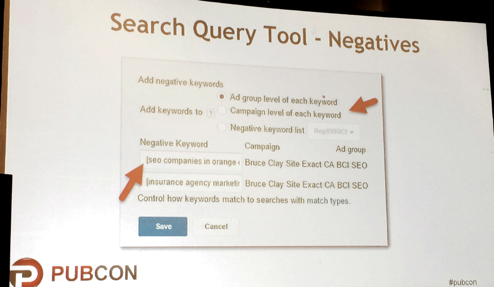 PPC search query tool slide