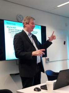 Bruce Clay delivering SEO training