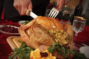 carving the turkey