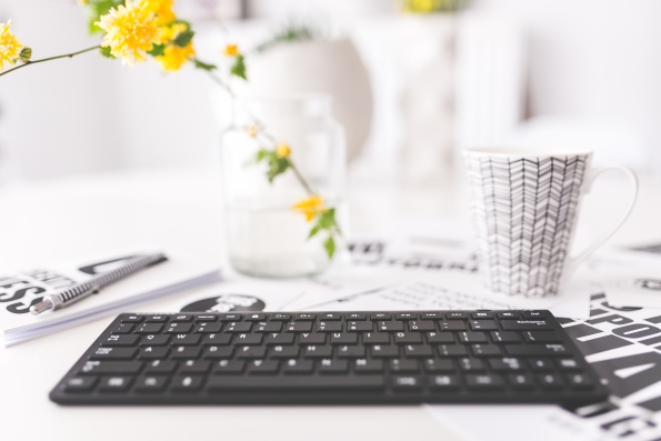 keyboard and mug