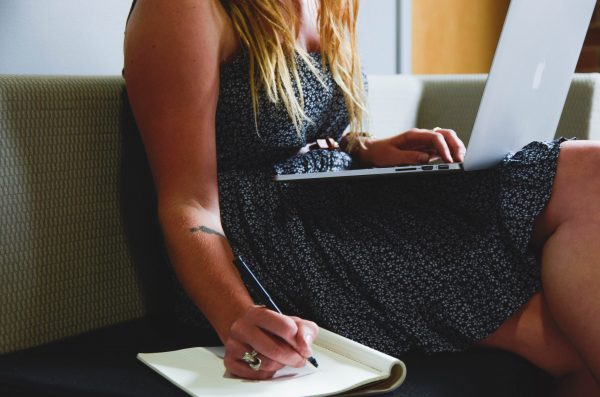 woman writing