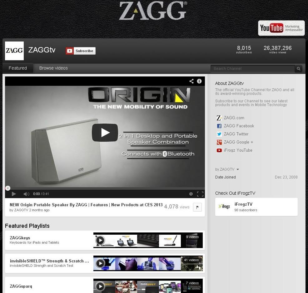 ZAGGtv on YouTube
