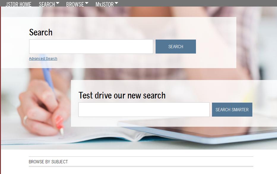 Screenshot of JSTOR