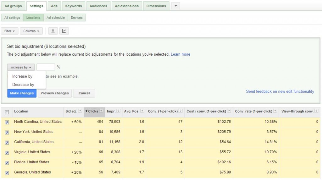 Setting up geo-targeting - Step 3