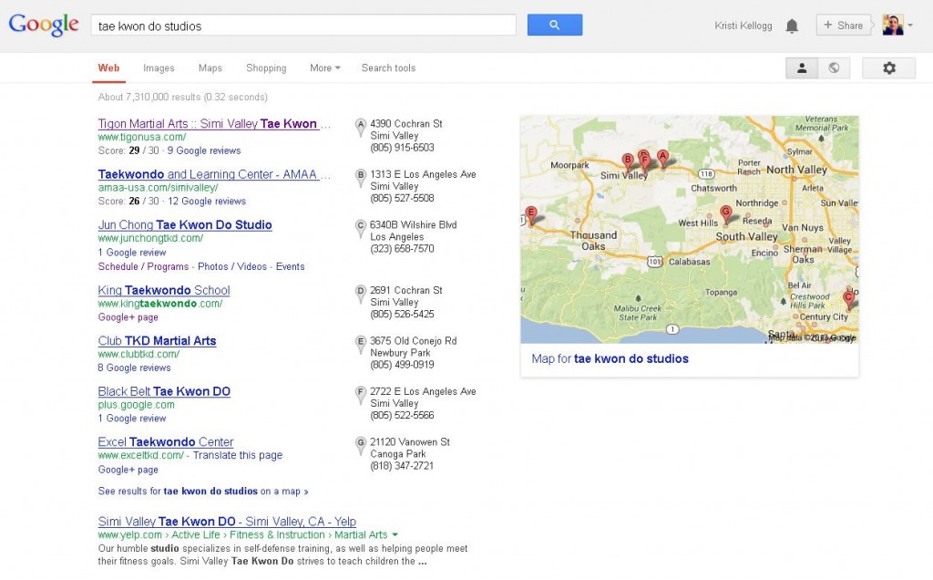 Google Local Business Listings Screenshot 1 Google Local Business Listings Screenshot