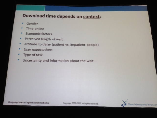 web design - download time context