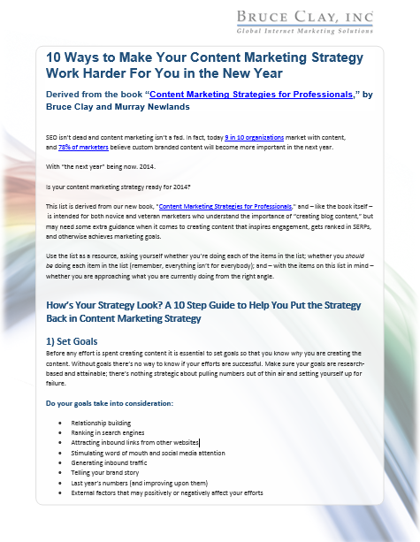 Image of the Content Marketing Strategy PDF