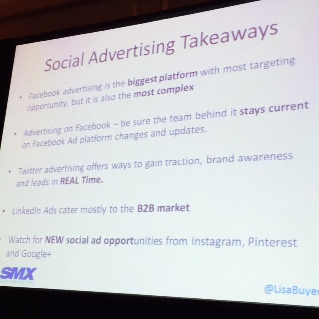 social advertising takeaways slide