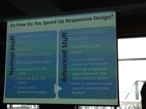 SMS slide on speeding up responsive design