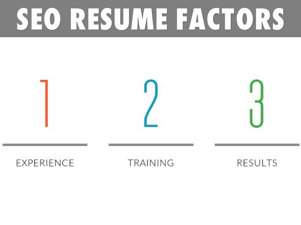 3 factors of a standout seo resume
