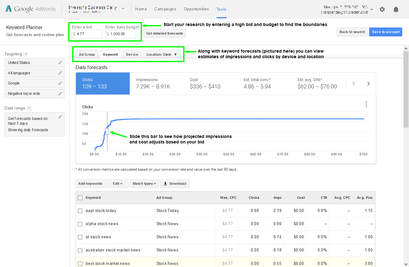 BruceClay AdWords 101 How to Use Keyword Research Tools for SEM