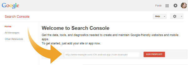 Add a Property in Google Search Console