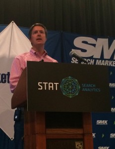 Adam Audette speaking at SMX East