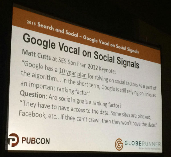 Google Vocal on Social Signals