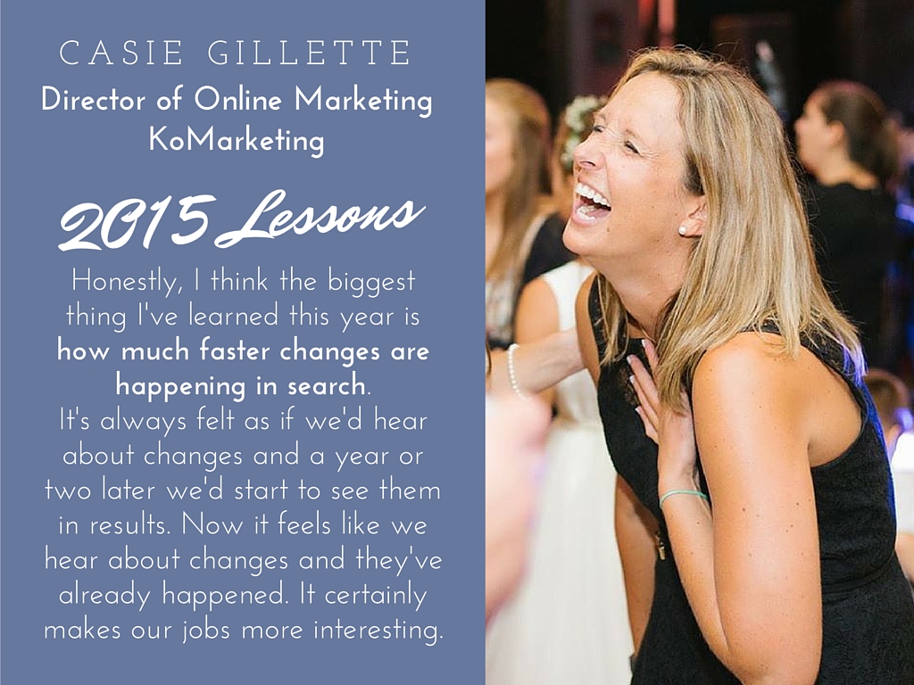 Casie Gillette 2015 lessons