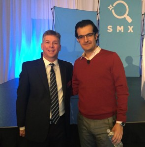 Danny Sullivan with keynote speaker Behshad Behzadi