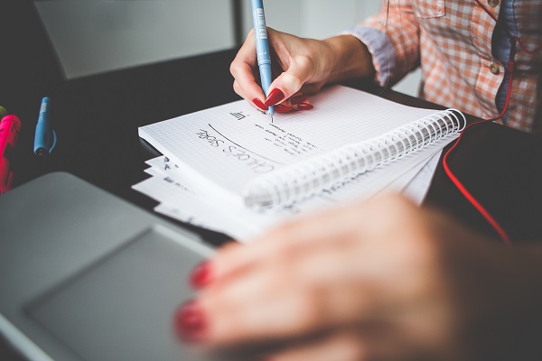 woman writing project