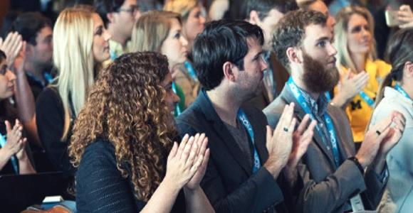 marketing conference audience clapping