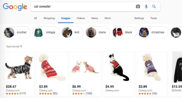 Related search terms in image results