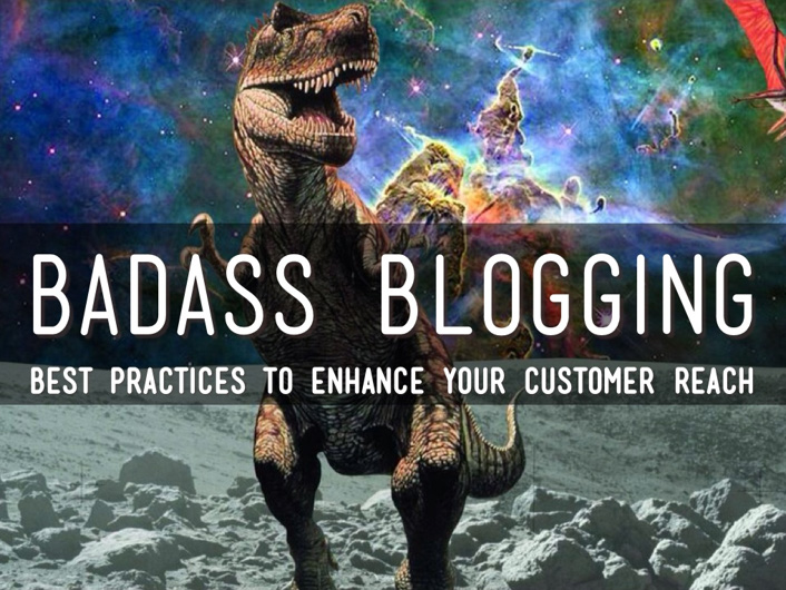 blogging with dinosaurs title slide