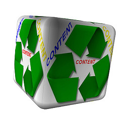 content cube with recycle logo
