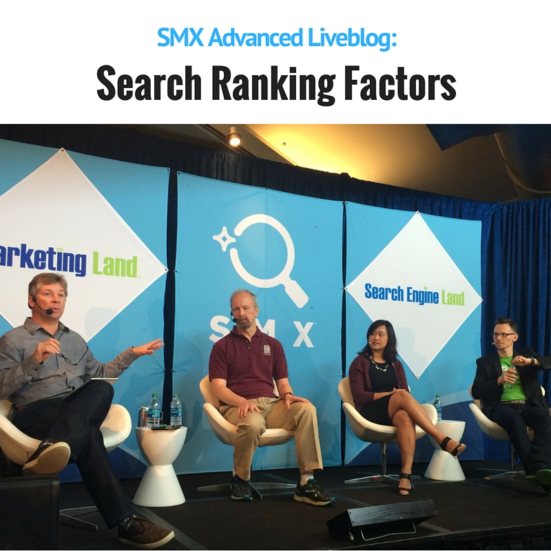 Search Ranking Factors panel at SMX