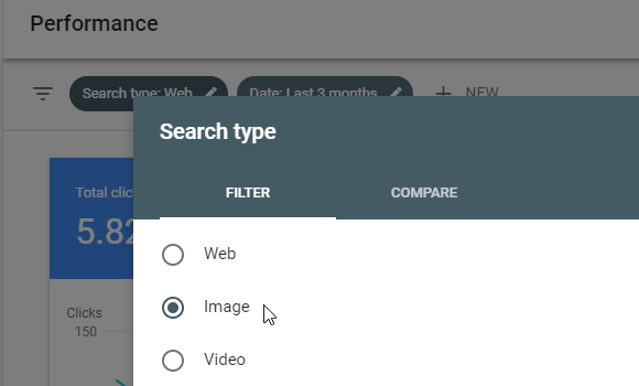 Filter the GSC Performance Report by Image