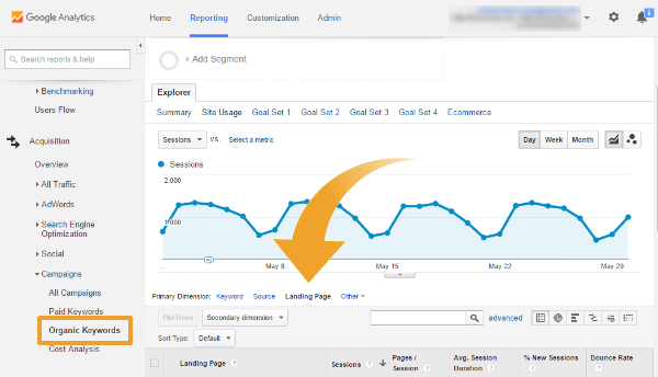 Google Analytics Organic Traffic