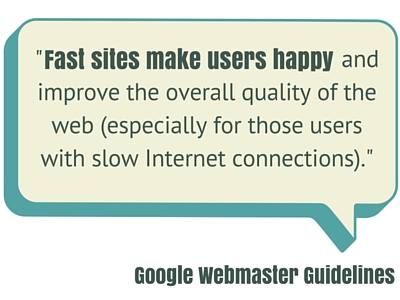 Fast sites make users happy quote