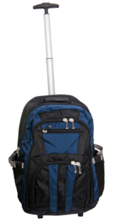 Rolling or wheeled backpack