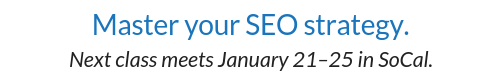 Next SEO Training date