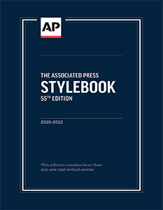 AP Stylebook, 55th Edition. Image courtesy of apstylebook.com.