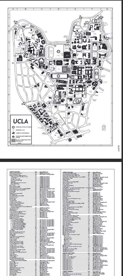 Image of UCLA campus map.