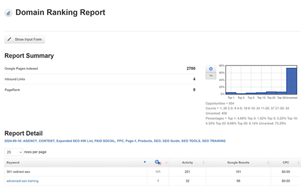seotoolset domain ranking report.