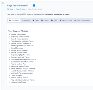 keywords report prewriter.